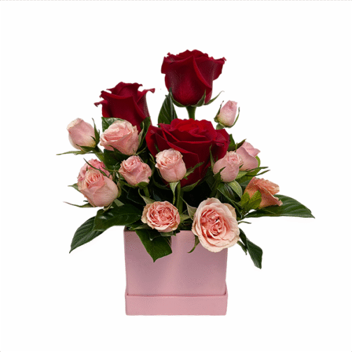 Box de 3 rosas y minirosas