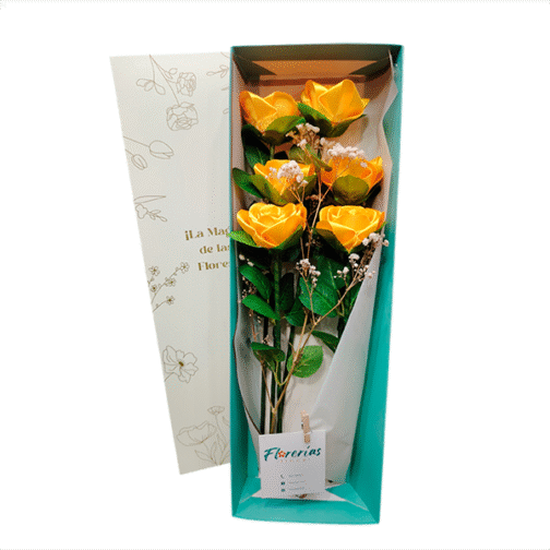 Caja de 6 rosas eternas
