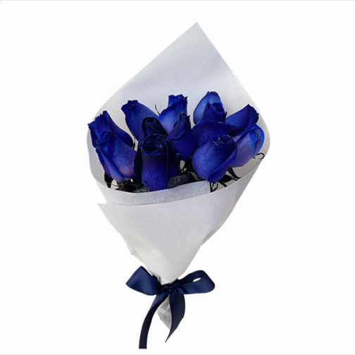 Ramo de 6 rosas azules