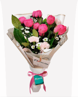 Ramo de 6 rosas inglesas