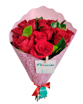 Ramo de 12 rosas rojas