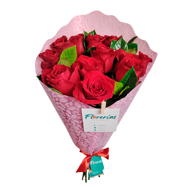 Ramo de 12 rosas rojas